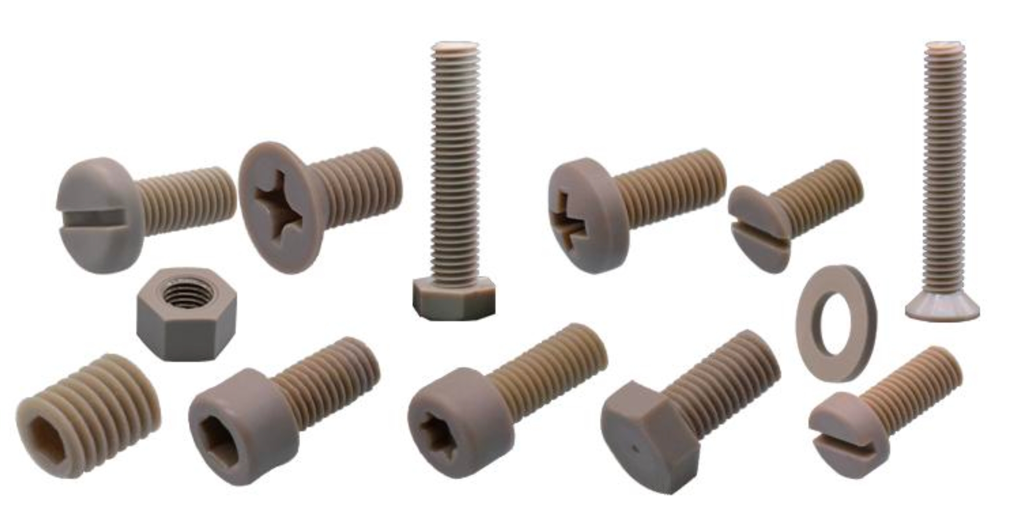 PEEK plastic fastener sample